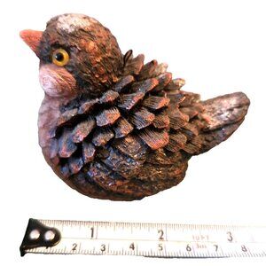 Baby Bird Christmas Ornament Realistic Pinecone Textured 3.25"
